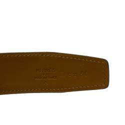 Pre Owned Hermes Red Porosus Crocodile Belt Strap 90 CM