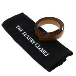 Pre Owned Hermes Brown Ostrich Belt Strap 85 CM