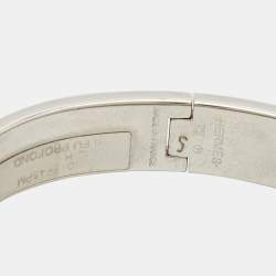 Hermès Clic H Enamel Palladium Plated Bracelet
