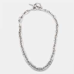 مملوكة مسبقًا Hermes Chaîne d'Ancre Sterling Silver Necklace