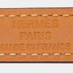 Hermes Kelly Red Swift Leather Gold Plated Double Tour Bracelet