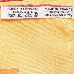 Hermes Vintage Multicolor Jacquard Silk Le Carnaval de Venise Scarf