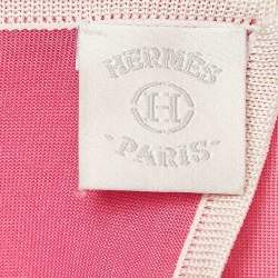 Hermes Pink Fluid Jersey Caleche Elastique Scarf