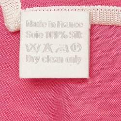 Hermes Pink Fluid Jersey Caleche Elastique Scarf