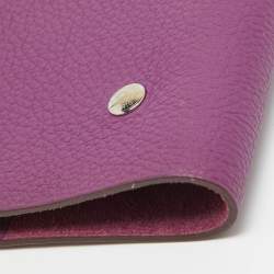 Pre Owned Hermes Anemone Togo Leather Ulysse PM Notebook Cover