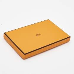 Pre Owned Hermes Naturel/Capucine/Cornaline Vache Hunter Milo Leather Flot Bag Charm