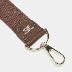 Hermes Plum Canvas Shoulder Bag Strap