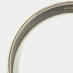 Pre Owned Hermès  Cachemire de Tamara Enamel Palladium Plated Bangle Bracelet