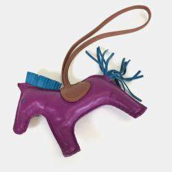 Pre Owned Hermes Anemone /Blue Izmir /Fawn Rodeo MM Charm