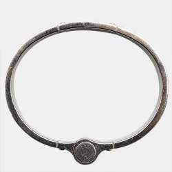 Hermes Enamel Palladium Plated Hinge Bracelet
