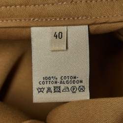 Hermes Brown Cotton Loose Pants M
