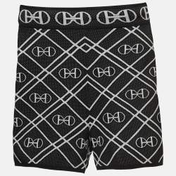 Pre Owned Hermes Black Stretch Knit H Rond Bike shorts S