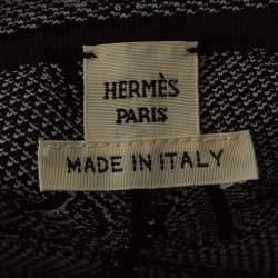 Pre Owned Hermes Black Stretch Knit H Rond Bike shorts S