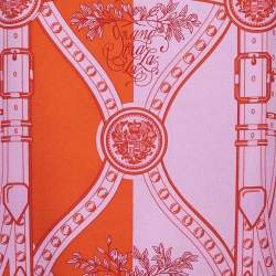 Pre Owned Hermès Orange Grand Tralala Cut Silk Twillaine Sweater M