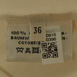 Pre Owned Hermes Off White Embroidered Pocket Jersey T-Shirt S
