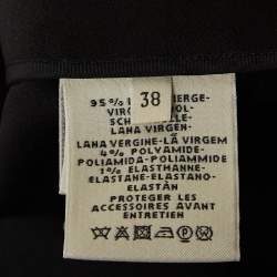 Hermes Black Wool Chaine d'Ancre No-collar Jacket M