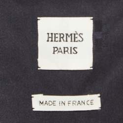 Hermes Black Wool Chaine d'Ancre No-collar Jacket M