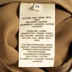 Hermès Brown Silk Blend Wide-Leg Loose Fit Pants S