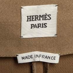 Hermès Brown Silk Blend Wide-Leg Loose Fit Pants S