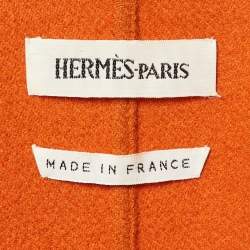 Hermes Orange Cashmere Top & Cardigan Set M