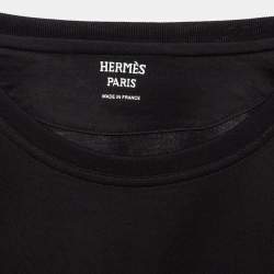 Hermes Black Clic-Clouc Print Cotton Knit T-Shirt S