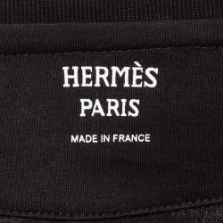 Hermes Black Clic-Clouc Print Cotton Knit T-Shirt S