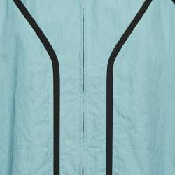Hermes Blue Synthetic Zip-Up Bomber Jacket XXL