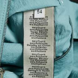 Hermes Blue Synthetic Zip-Up Bomber Jacket XXL