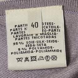Pre Owned Hermes Purple Robe Print Silk & Knit Shift Dress M