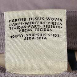 Pre Owned Hermes Purple Robe Print Silk & Knit Shift Dress M