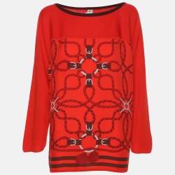 Hermès Bali Rogue Silk Knit Twillaine Ensemble Top M
