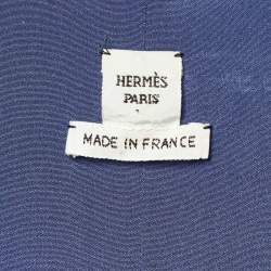 Hermes Blue Printed Silk Kaftan M