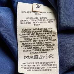 Hermes Blue Printed Silk Kaftan M