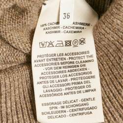 Pre Owned Hermes Olive Green Cashmere Knit Trousers S