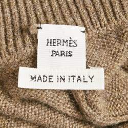 Pre Owned Hermes Olive Green Cashmere Knit Trousers S