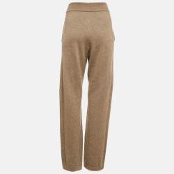 Pre Owned Hermes Olive Green Cashmere Knit Trousers S