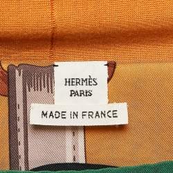 Hermès Blue/Brown Print Silk and Knit Sleeveless Shift Dress M