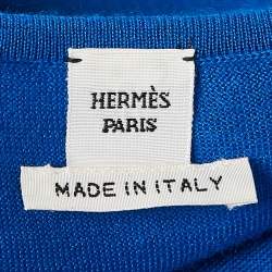 Pre Owned Hermès Blue Cashmere Knit Camisole L