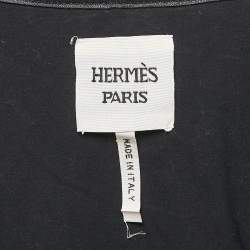 Hermès Multicolor Patterned Leather Long Jacket S