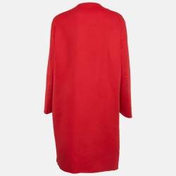 Hermès Red Cashmere Mid-Length Coat M