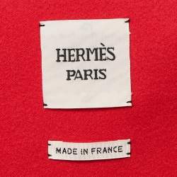 Hermès Red Cashmere Mid-Length Coat M