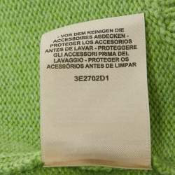 Hermes Green Cashmere Blend Button Front Cardigan M
