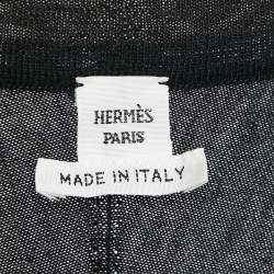 Hermes Black/Multicolor Printed Silk and Cashmere Blend Knit Cardigan M