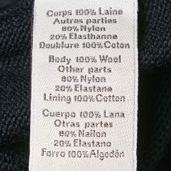 Hermes Navy Blue Wool Knit and Polyamide Zip-Up Hooded Jacket M