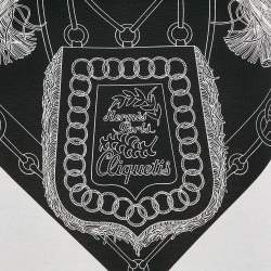 مملوكة مسبقًا Hermès Black/White Printed Cotton Knit Cliquetis Mini Dress M