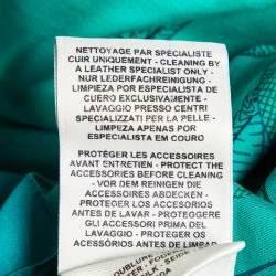 Hermes Green Printed Silk Gathered Kaftan Dress L