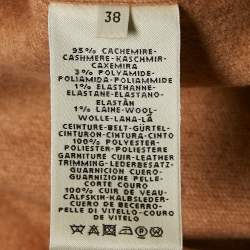 Hermes Pink Cashmere Sleeveless Open Front Mid Length Coat M