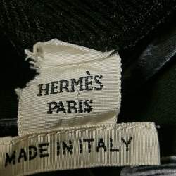 Hermes Black Printed Silk and Knit Mini Dress S