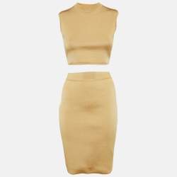 Hermes Light Orange Jersey Top and Skirt S