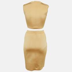 Hermes Light Orange Jersey Top and Skirt S